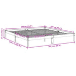 Ekstra Lang Sengeramme Uten Madrass Hvit 200X220 Cm Heltre Furu