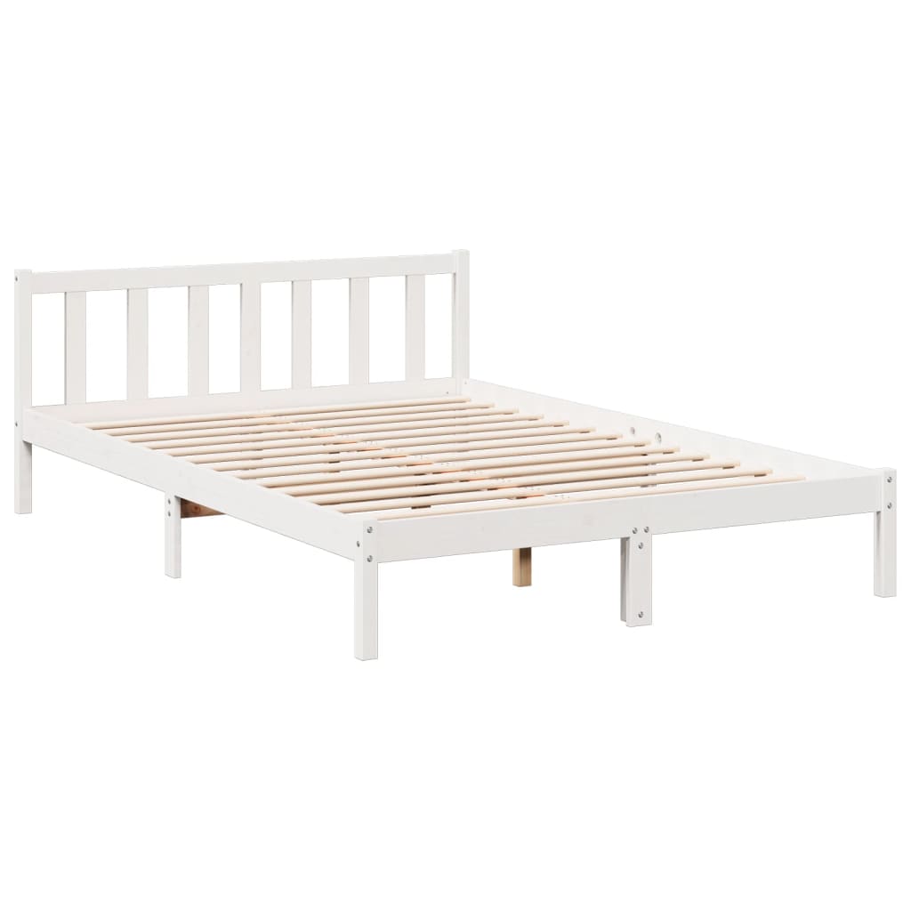 Ekstra Lang Sengeramme Uten Madrass Hvit 140X220 Cm Heltre Furu