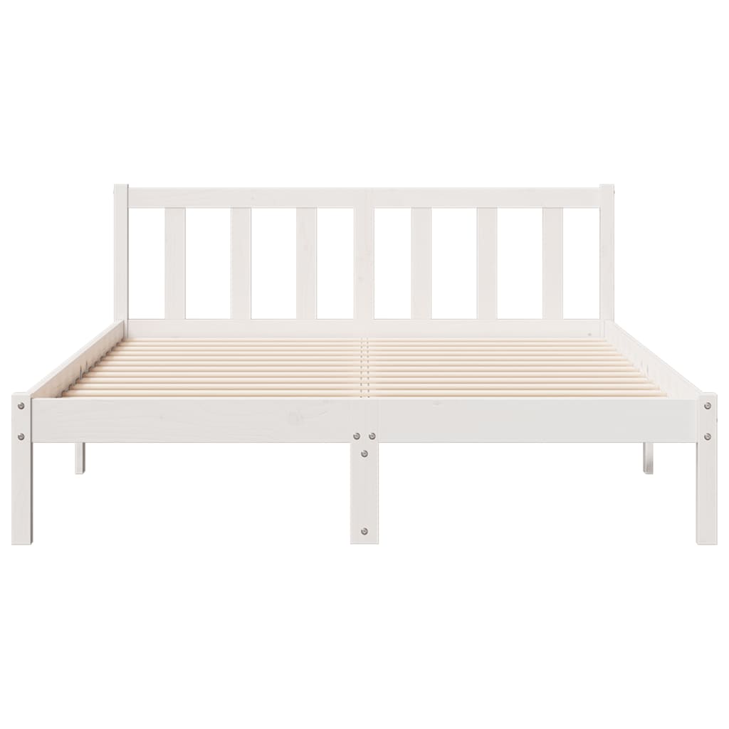 Ekstra Lang Sengeramme Uten Madrass Hvit 140X220 Cm Heltre Furu