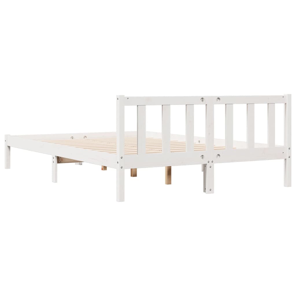 Ekstra Lang Sengeramme Uten Madrass Hvit 140X220 Cm Heltre Furu