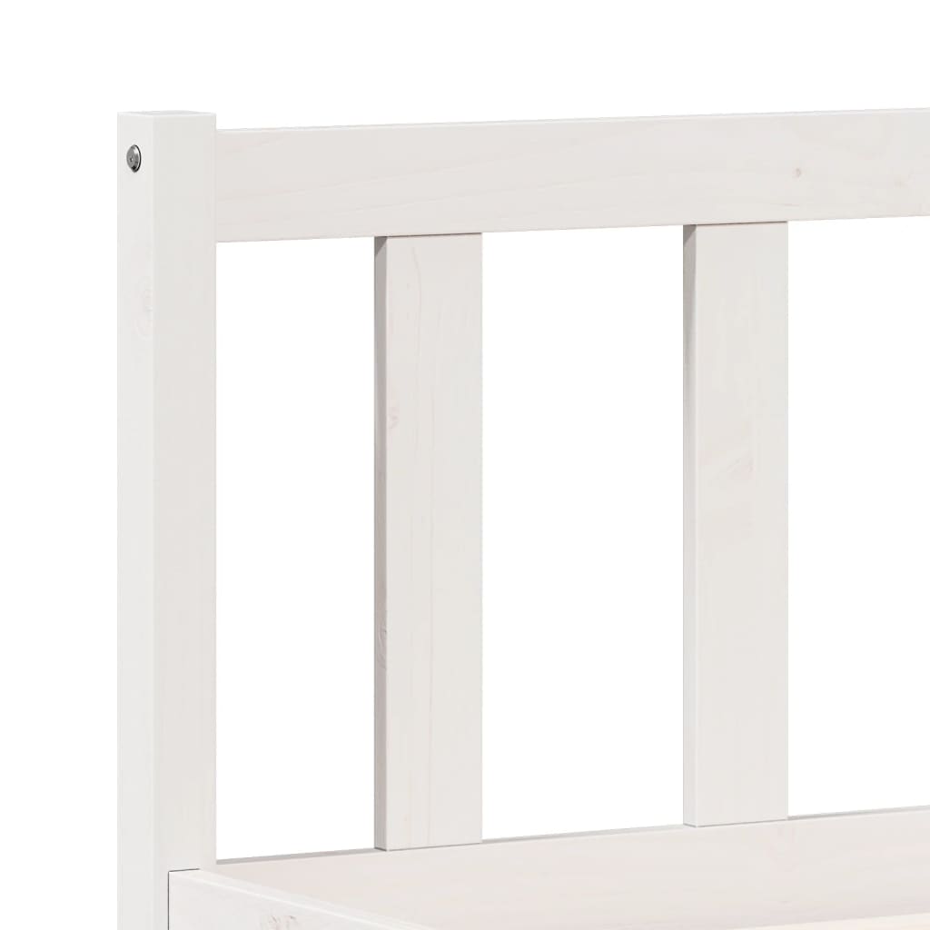 Ekstra Lang Sengeramme Uten Madrass Hvit 140X220 Cm Heltre Furu