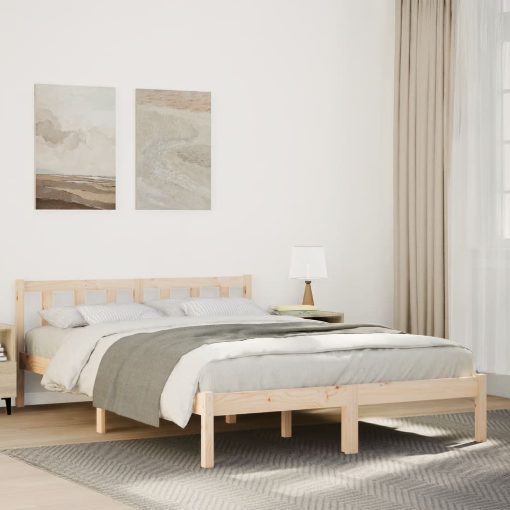 Ekstra Lang Sengeramme Uten Madrass 160X220 Cm Heltre Furu