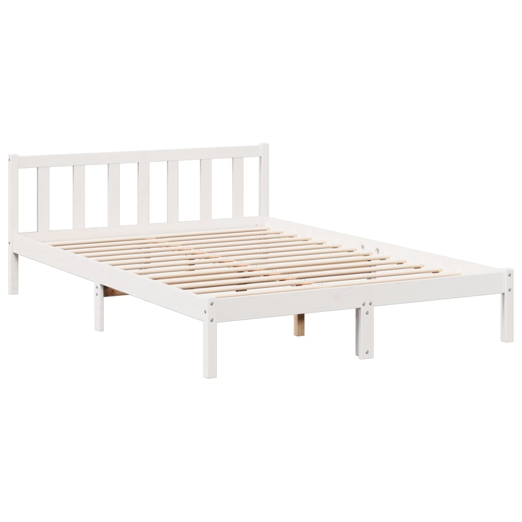Ekstra Lang Sengeramme Uten Madrass Hvit 160X220 Cm Heltre Furu