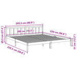 Ekstra Lang Sengeramme Uten Madrass Hvit 200X220 Cm Heltre Furu