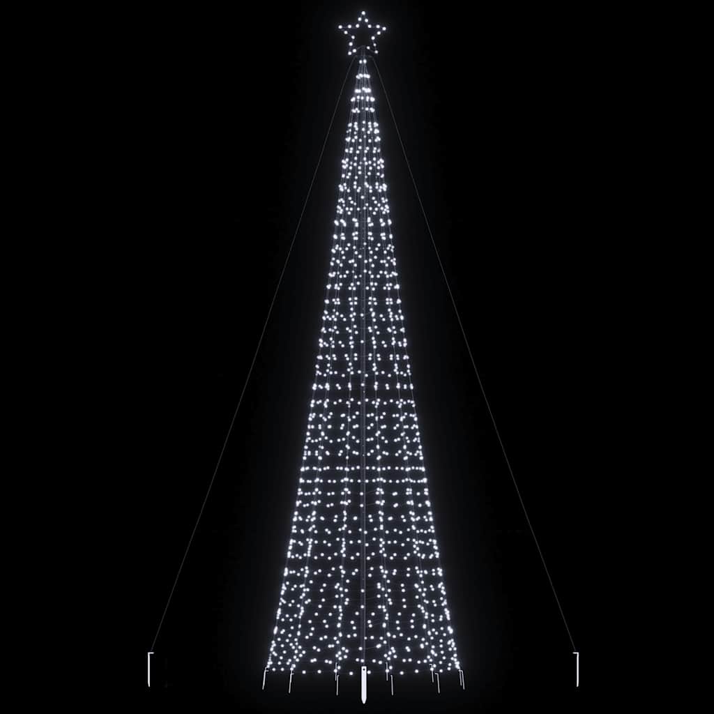 Led Juletre Med Spikes 1534 Leds Kald Hvit 500 Cm