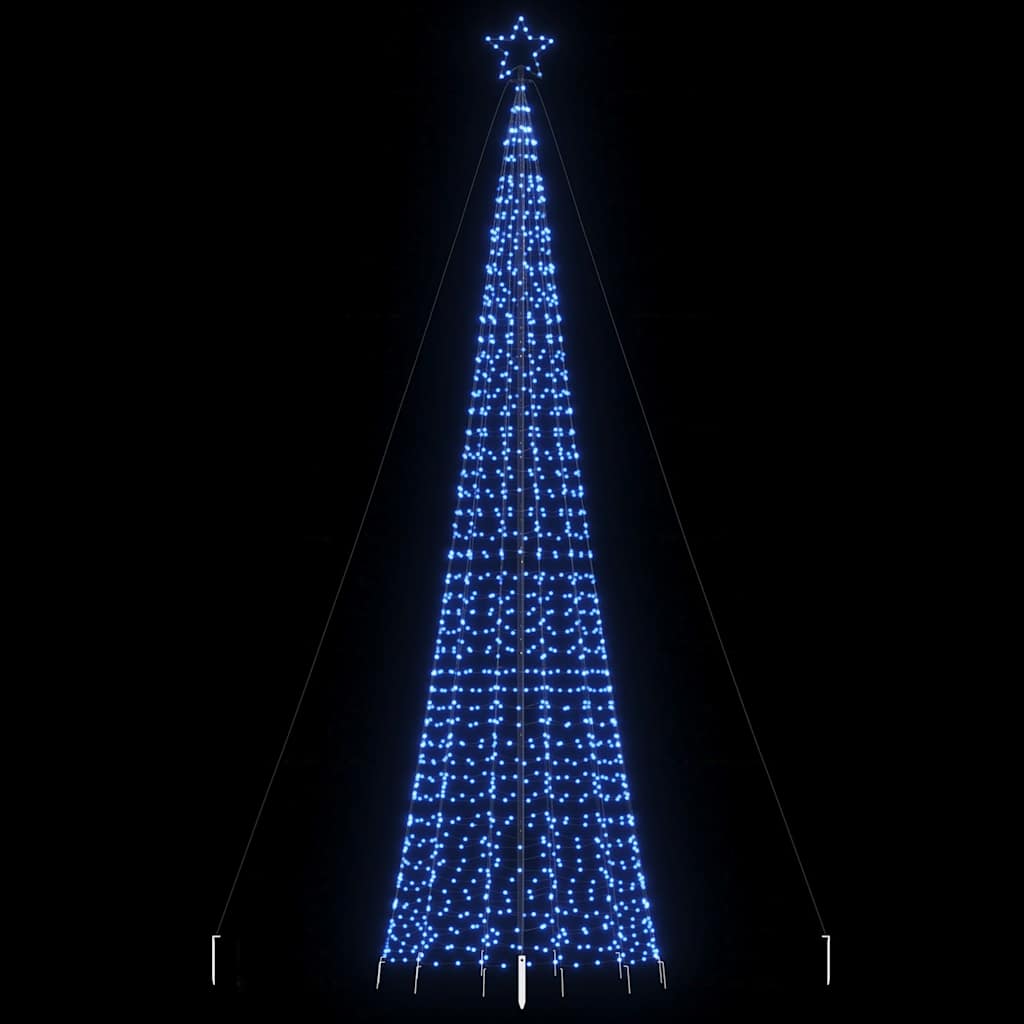 Led Juletre Med Spikes 1534 Leds Blå 500 Cm