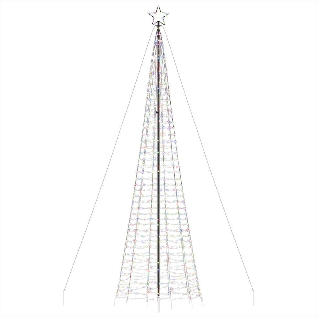 Led Juletre Med Spikes 1534 Led Fargerike 500 Cm