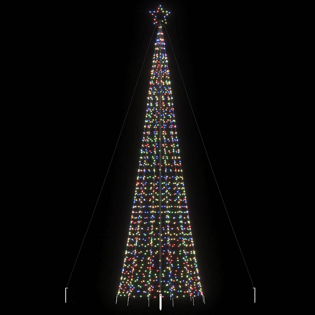 Led Juletre Med Spikes 1534 Led Fargerike 500 Cm