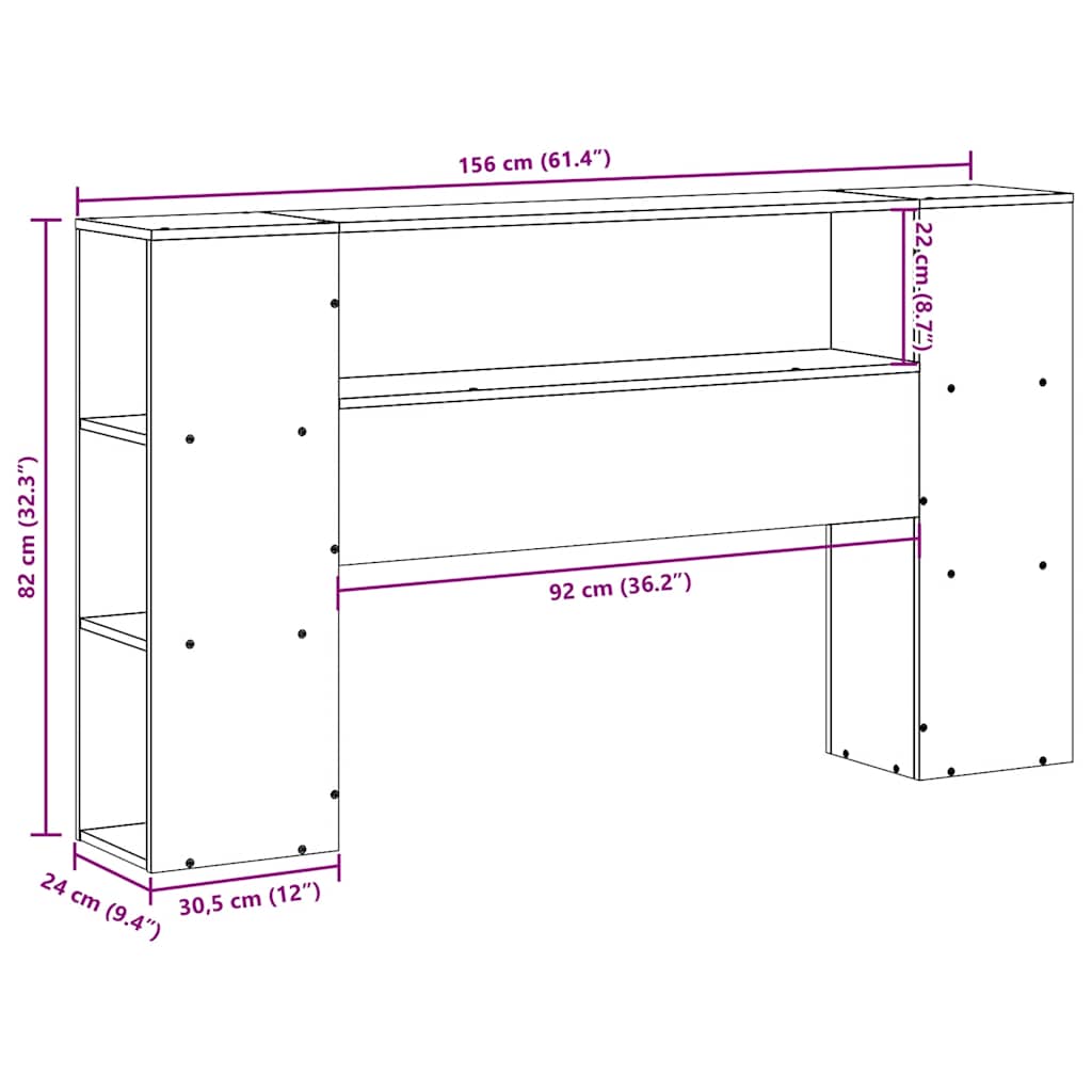 Hodegavl Med Oppbevaring Hvit 150 Cm Heltre Furu