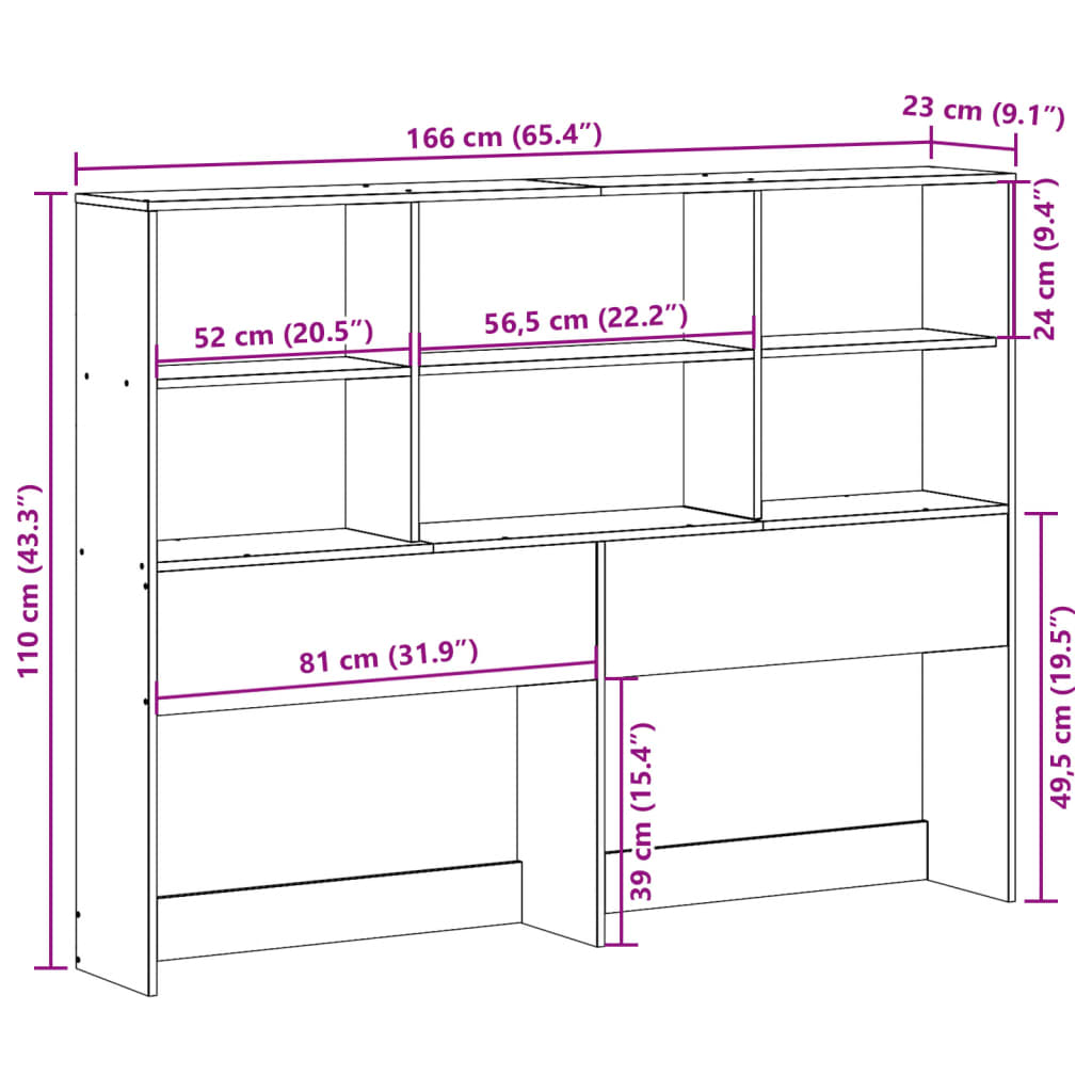 Hodegavl Med Oppbevaring 160 Cm Heltre Furu