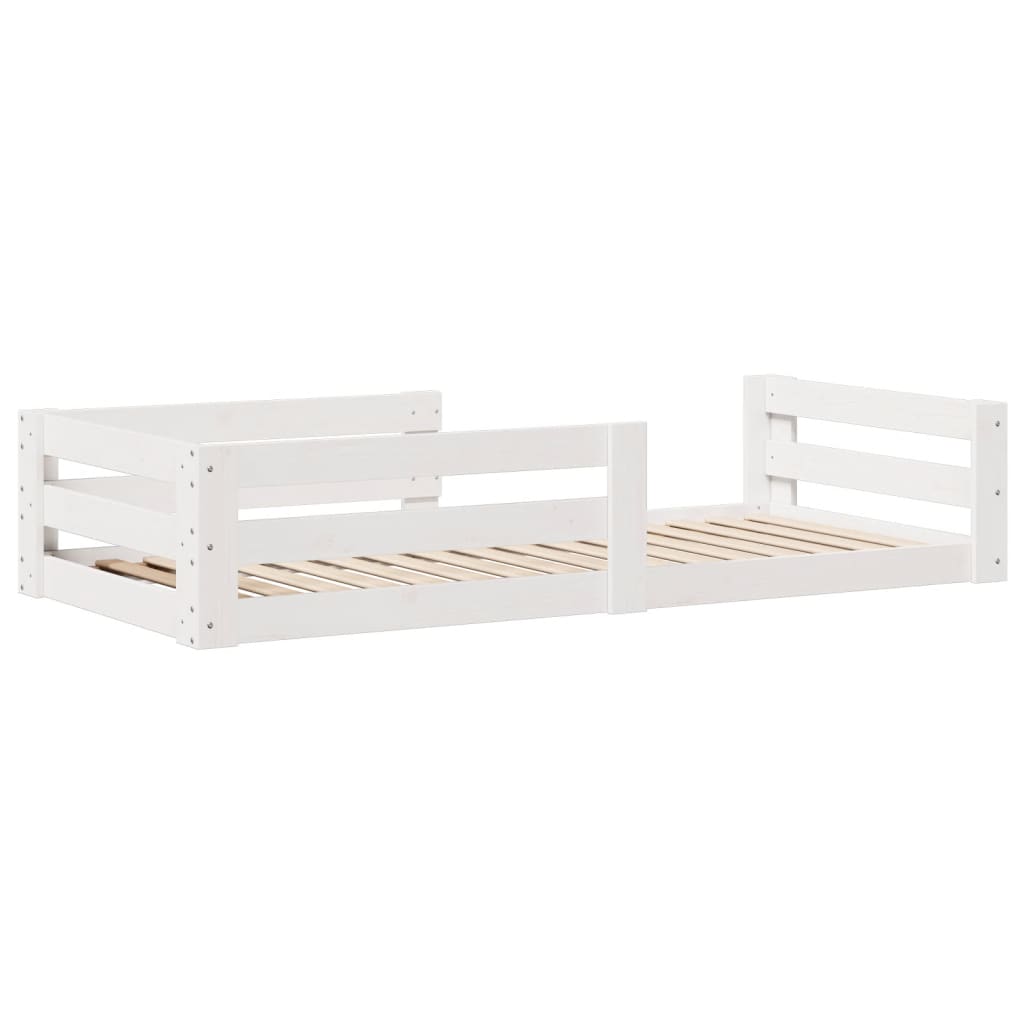 Sengeramme Uten Madrass Hvit 70X140 Cm Heltre Furu