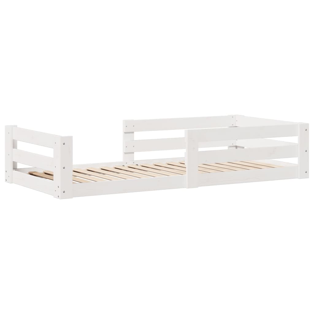 Sengeramme Uten Madrass Hvit 75X190 Cm Heltre Furu