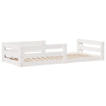 Sengeramme Uten Madrass Hvit 75X190 Cm Heltre Furu