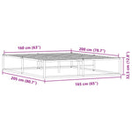 Sengeramme Uten Madrass Hvit 160X200 Cm