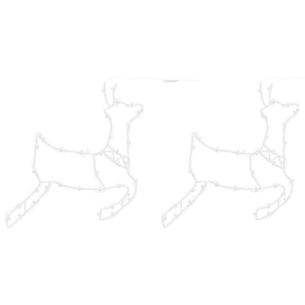 Julelys Reinsdyr Silhuett 2 Stk 35 Led Varm Hvit