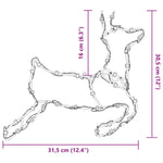 Julelys Reinsdyr Silhuett 2 Stk 35 Led Varm Hvit