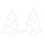 Julelys Juletre Silhuett 2 Stk 50 Led Varm Hvit