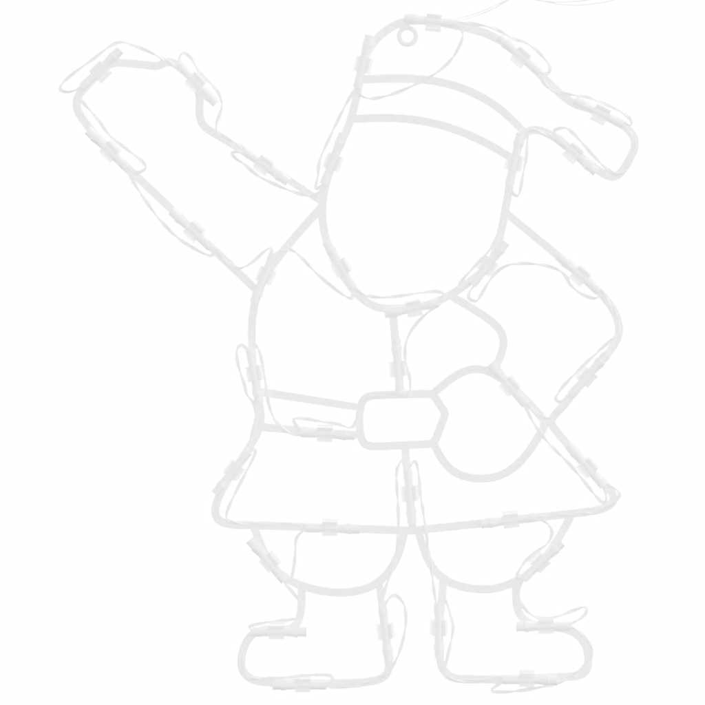 Julelys Nisse Silhuett 2 Stk 35 Led Varm Hvit