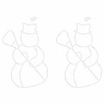 Julelys Snømann Silhuett 2 Stk 35 Leds Varm Hvit