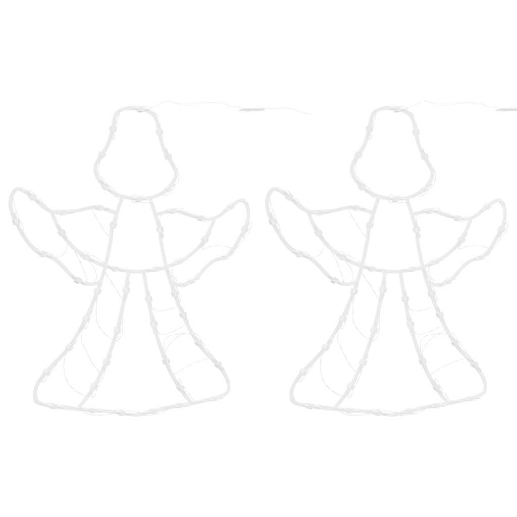 Julelys Engel Silhuett 2 Stk 35 Leds Varm Hvit