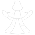 Julelys Engel Silhuett 2 Stk 35 Leds Varm Hvit