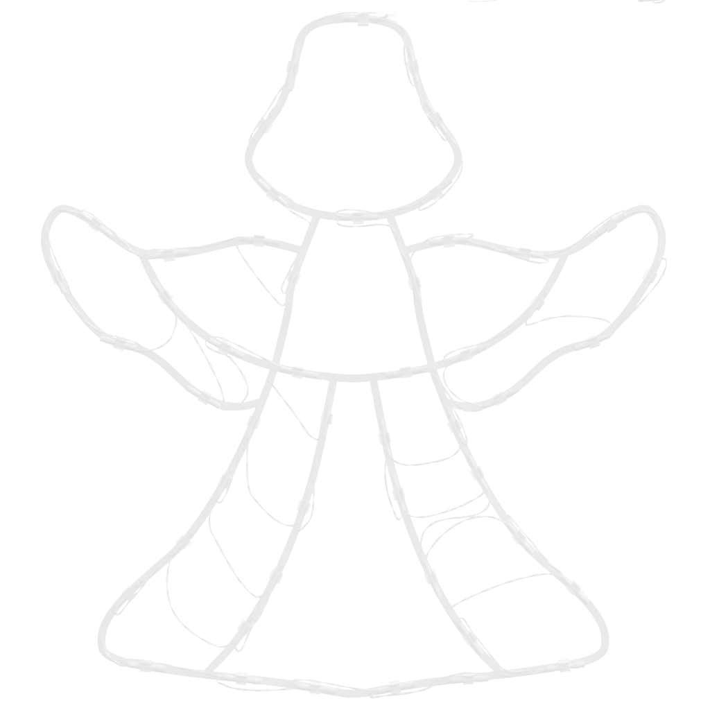 Julelys Engel Silhuett 2 Stk 35 Leds Varm Hvit