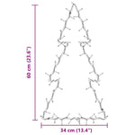 Julelys Juletre Silhuett 80 Led Varm Hvit