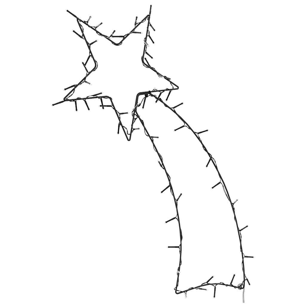 Julelys Stjerneskudd Silhuett 80 Leds Varm Hvit