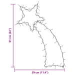 Julelys Stjerneskudd Silhuett 80 Leds Varm Hvit