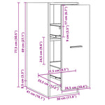 Apotekskap Hvit 30X41X77,5 Cm Konstruert Tre