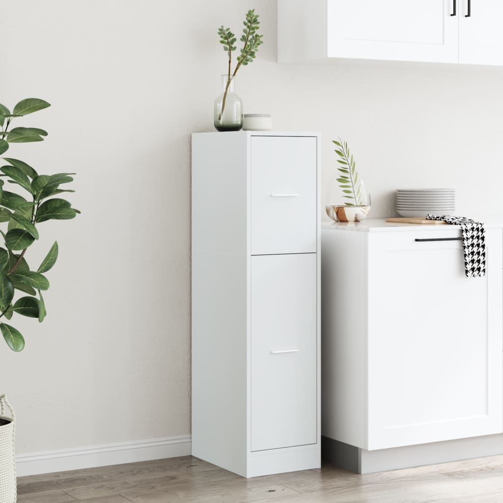 Apotekskap Hvit 30X41X118 Cm Konstruert Tre