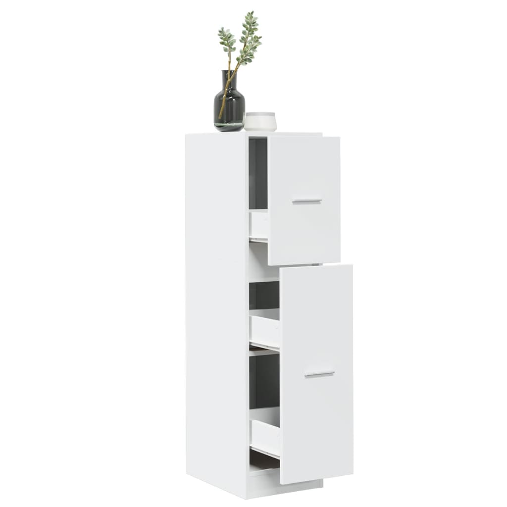Apotekskap Hvit 30X41X118 Cm Konstruert Tre