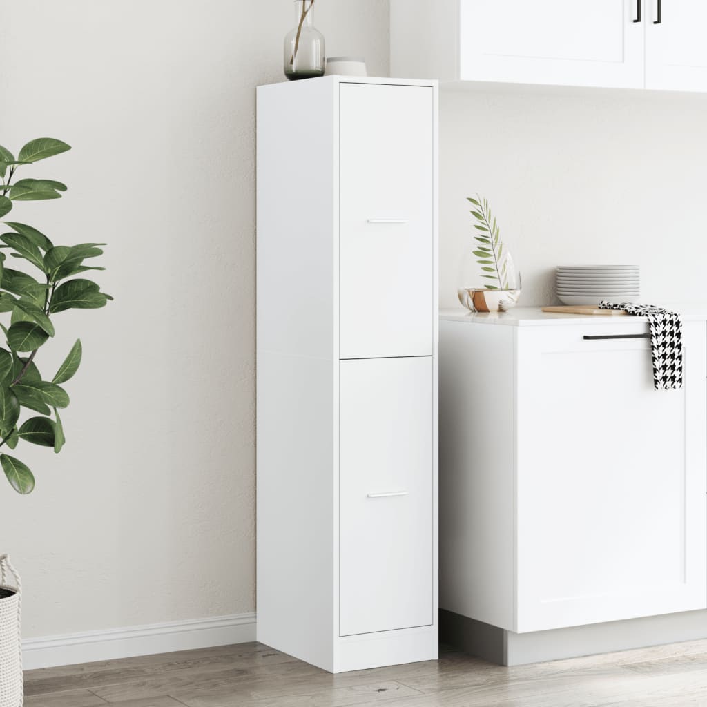 Apotekskap Hvit 30X41X144,5 Cm Konstruert Tre