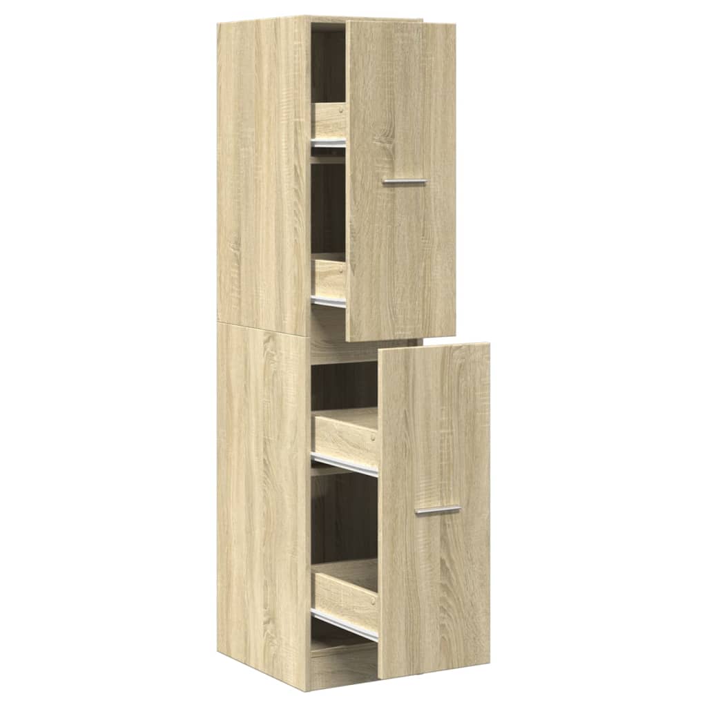 Apotekskap Sonoma Eik 30X41X144,5 Cm Konstruert Tre