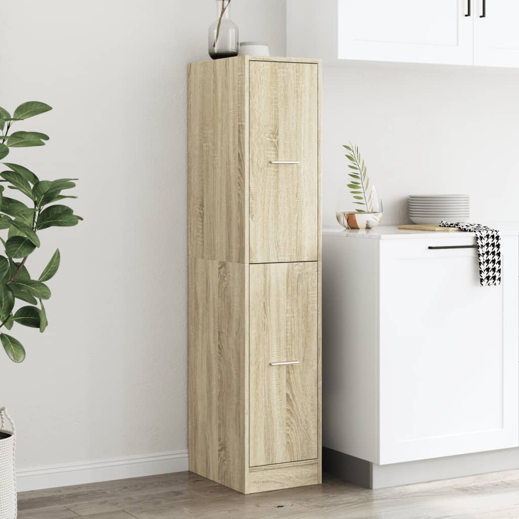 Apotekskap Sonoma Eik 30X41X144,5 Cm Konstruert Tre