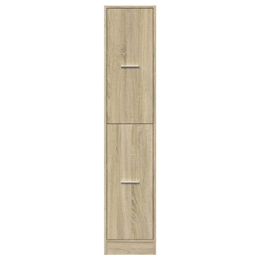 Apotekskap Sonoma Eik 30X41X144,5 Cm Konstruert Tre