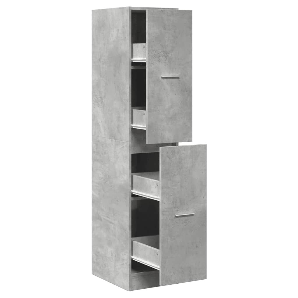 Apotekskap Betonggrå 30X41X144,5 Cm Konstruert Tre