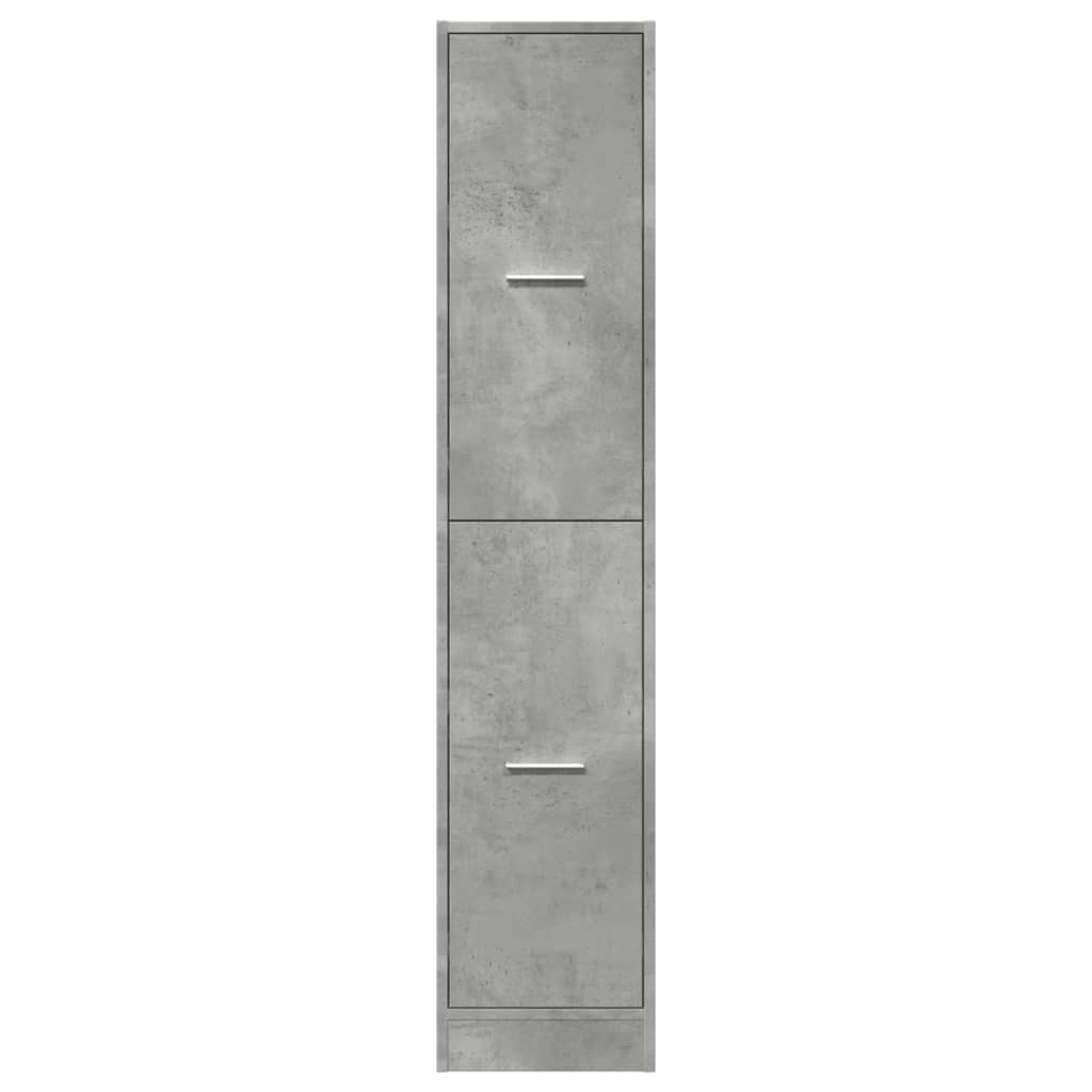 Apotekskap Betonggrå 30X41X144,5 Cm Konstruert Tre