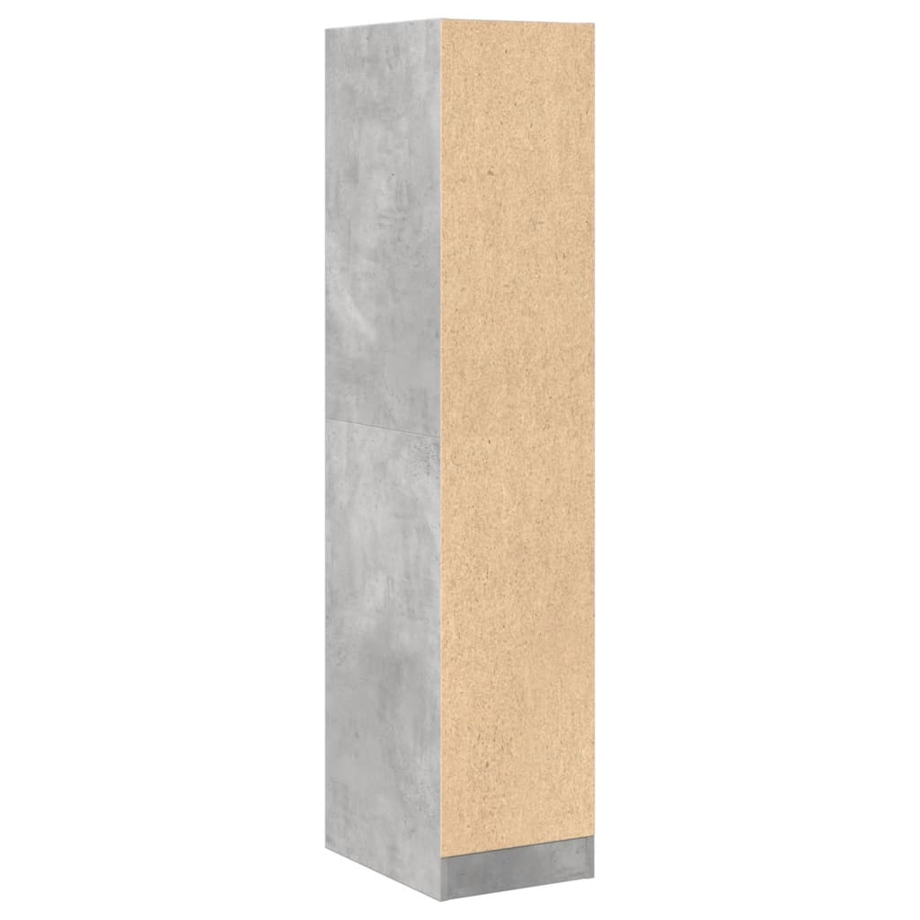 Apotekskap Betonggrå 30X41X144,5 Cm Konstruert Tre