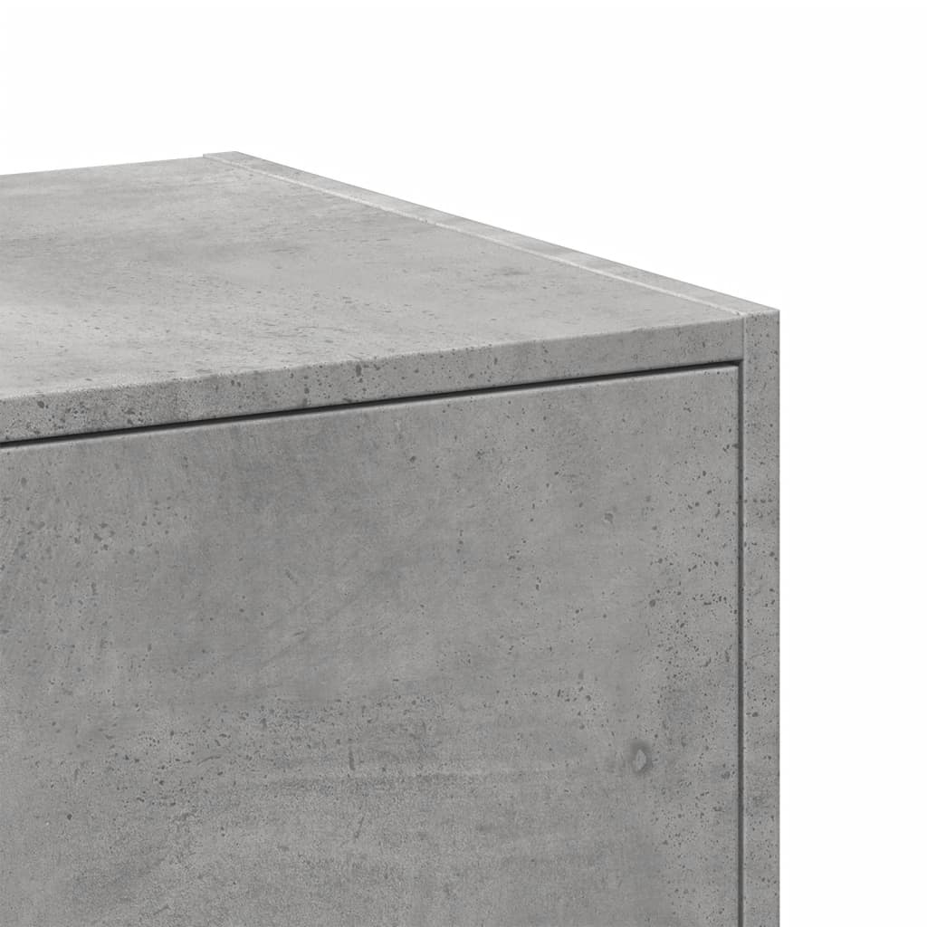 Apotekskap Betonggrå 30X41X144,5 Cm Konstruert Tre