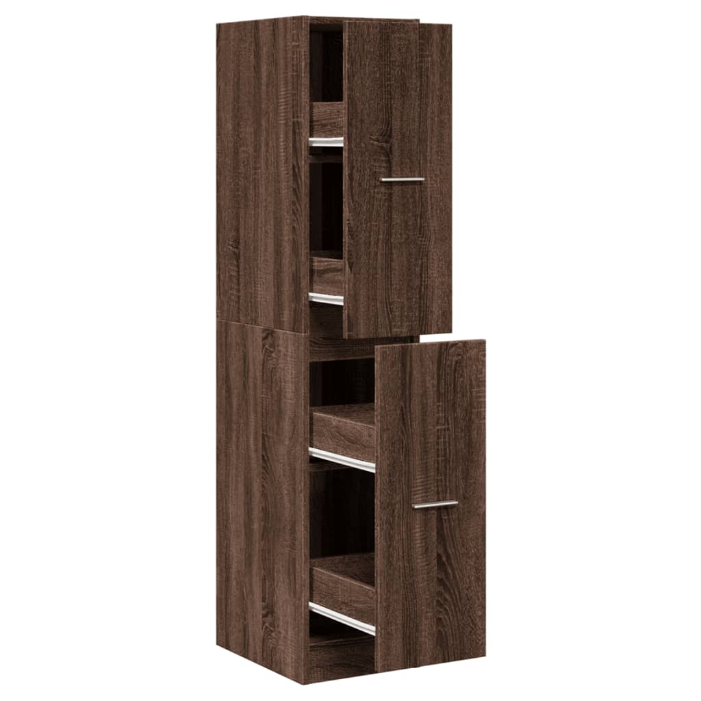 Apotekskap Brun Eik 30X41X144,5 Cm Konstruert Tre