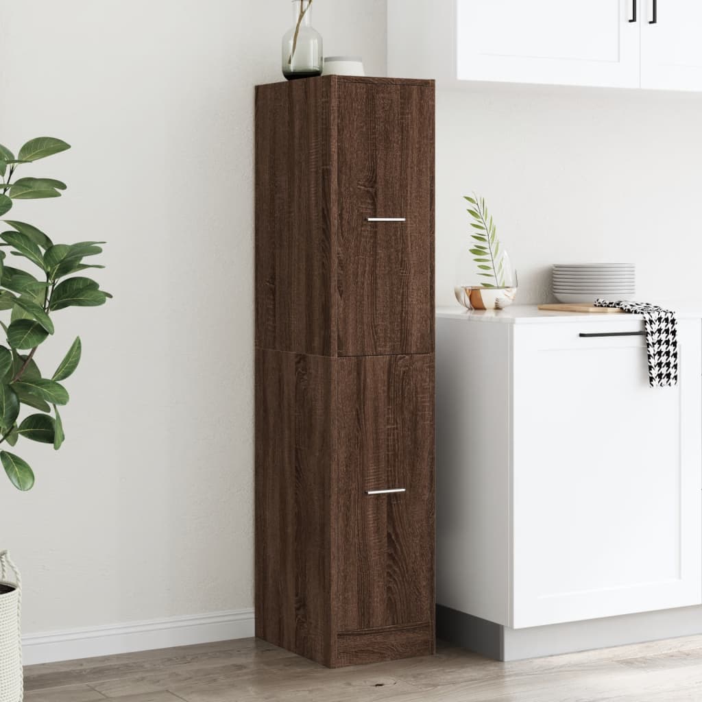 Apotekskap Brun Eik 30X41X144,5 Cm Konstruert Tre