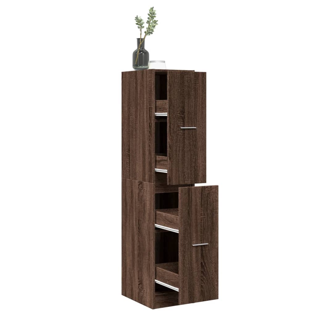 Apotekskap Brun Eik 30X41X144,5 Cm Konstruert Tre