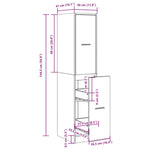 Apotekskap Gammelt Tre 30X41X144,5 Cm Konstruert Tre