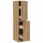 Apotekerskap Håndlaget Eik 30X41X144,5 Cm Konstruert Tre