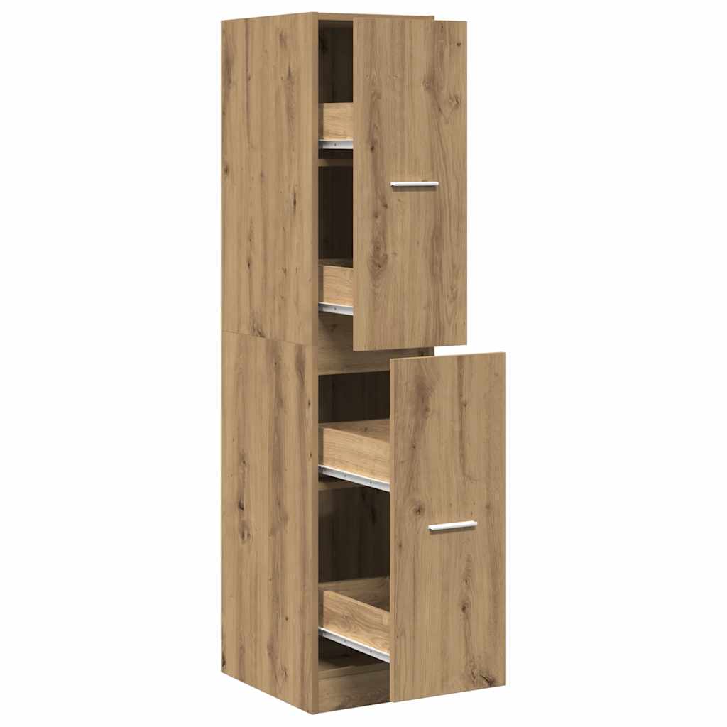 Apotekerskap Håndlaget Eik 30X41X144,5 Cm Konstruert Tre