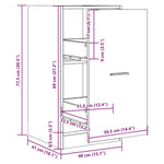 Apotekskap Svart 40X41X77,5 Cm Konstruert Tre