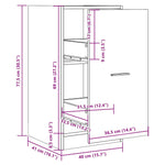 Apotekskap Betonggrå 40X41X77,5 Cm Konstruert Tre