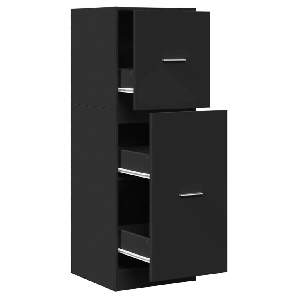 Apotekskap Svart 40X41X118 Cm Konstruert Tre