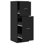 Apotekskap Svart 40X41X118 Cm Konstruert Tre